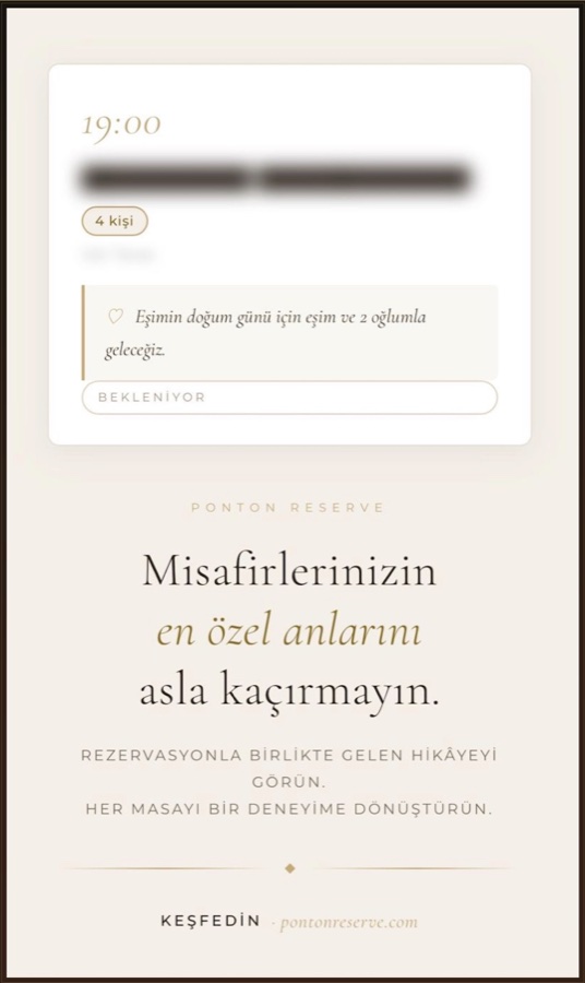 Misafir notu - doğum günü kutlaması örneği